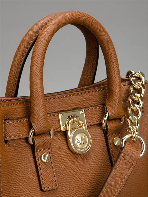 michael kors brown hamilton satchel